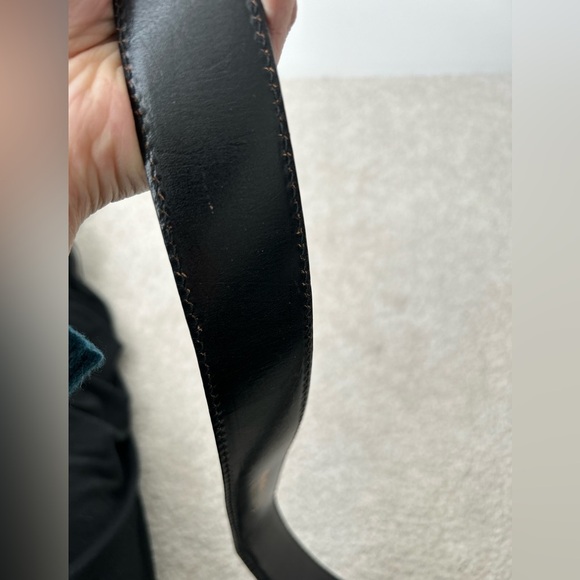 Maxmara Black Leather waist  Belt - Picture 11 of 12